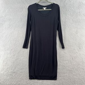 Cato Dress Long Sleeve Midi Black Lined Size Medium